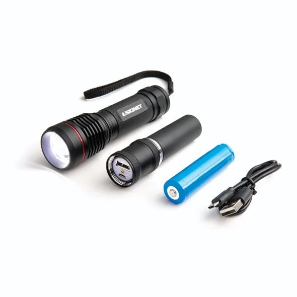 פנס יד לד 380 לומן +1 מ' כבל USB סיגנט